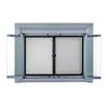 Fireplace Glass Doors Clairmont Large Skyline Nickel CM-3012SN